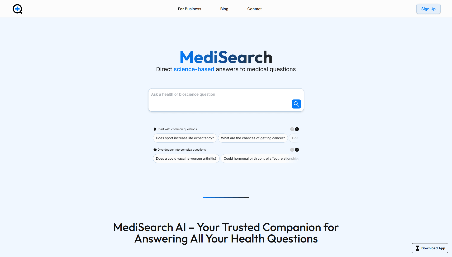 Medisearch - Redesign of Medisearch website