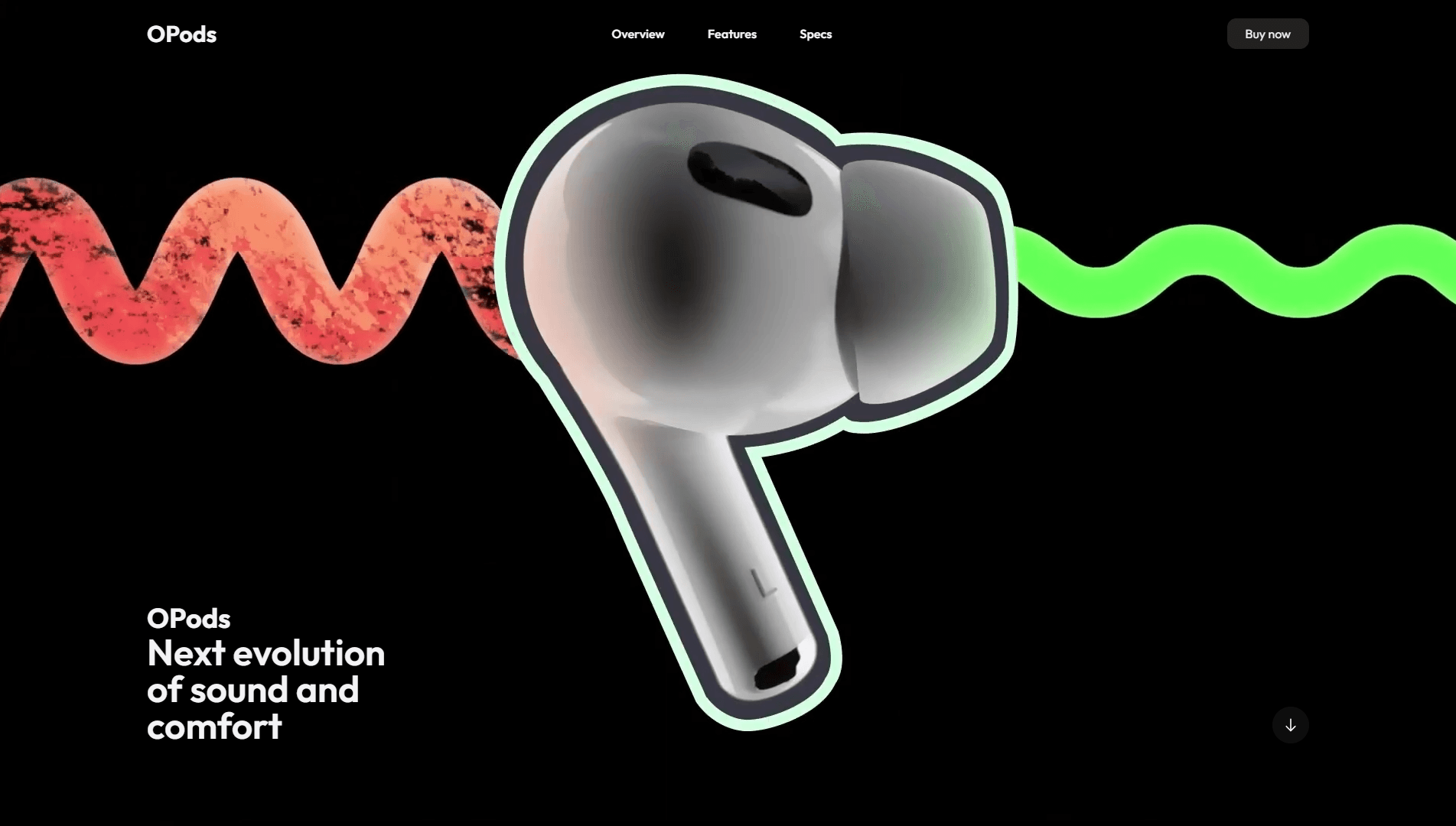 OPods - Airpods website